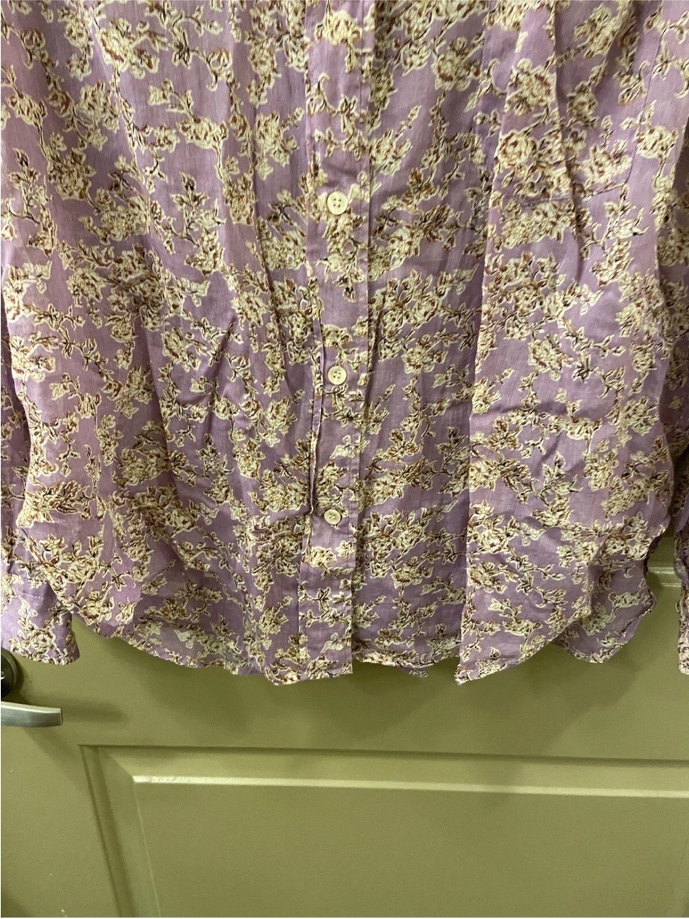 Isabel Marant Lavender Floral Button-Up Blouse - Picture 3 of 8